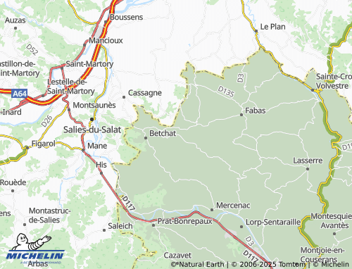 Carte MICHELIN Belloc - ViaMichelin