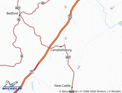 Carte MICHELIN Campbellsburg - ViaMichelin