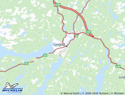 Kaart MICHELIN Ytre Berge - ViaMichelin