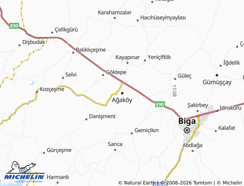 MICHELIN Ağaköy map - ViaMichelin
