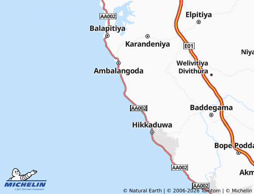MICHELIN-Landkarte Akurala South - ViaMichelin
