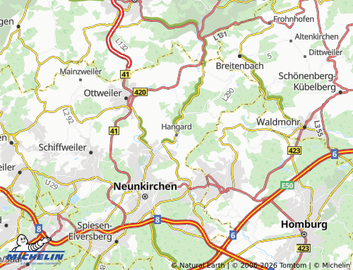 MICHELIN Hangard map - ViaMichelin