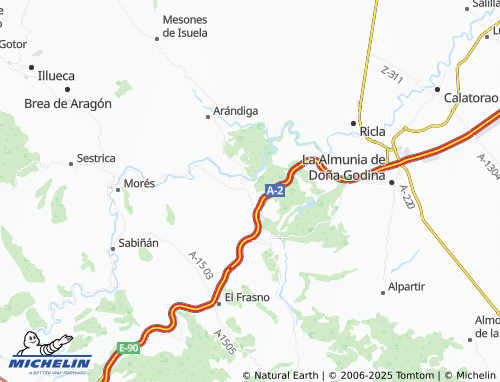 MICHELIN Morata de Jalón map - ViaMichelin