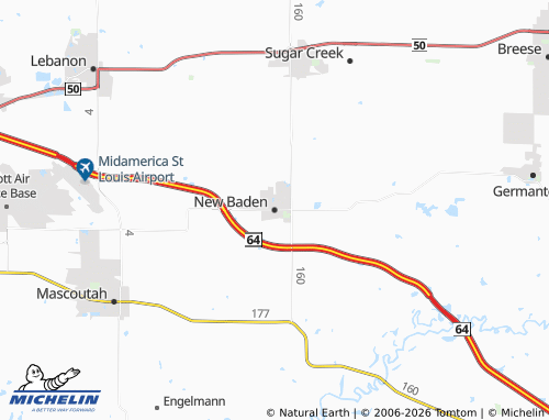 Mappa MICHELIN New Baden - ViaMichelin