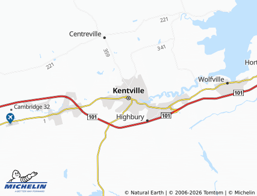 MICHELIN-Landkarte Kentville - ViaMichelin