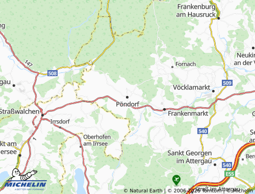 MICHELIN Pöndorf map - ViaMichelin