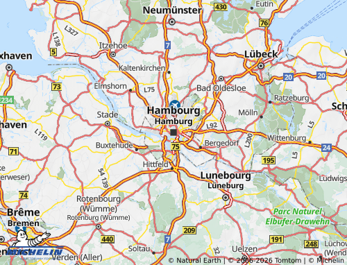 MICHELIN Hamburg map - ViaMichelin
