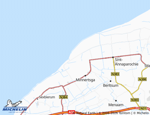 MICHELIN Westhoek map - ViaMichelin