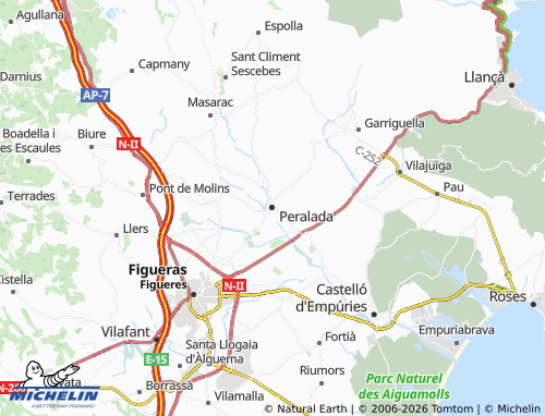 MICHELIN Peralada map - ViaMichelin