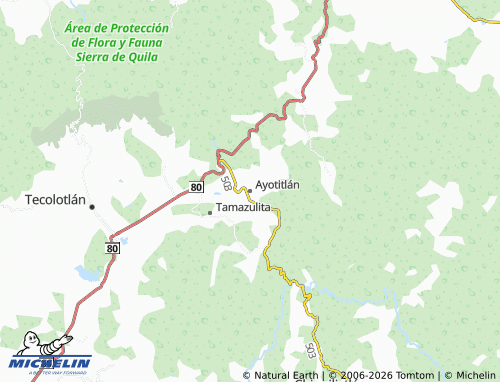 Carte MICHELIN Ayotitlán - ViaMichelin