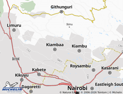MICHELIN Kanunga map - ViaMichelin