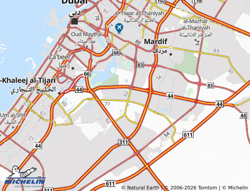 MICHELIN Ras Al Khor Industrial Second map - ViaMichelin