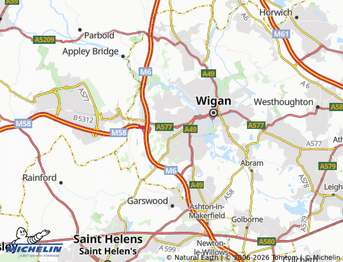 MICHELIN Pemberton map - ViaMichelin