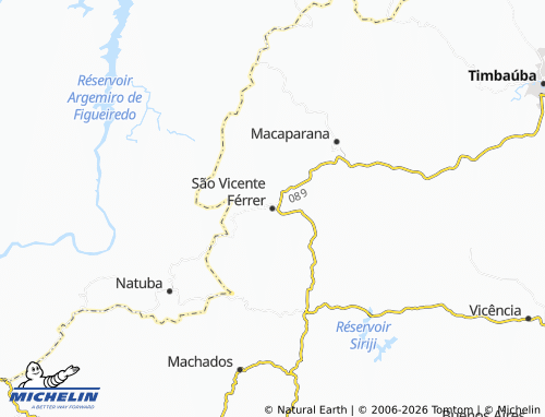 MICHELIN-Landkarte São Vicente Férrer - ViaMichelin