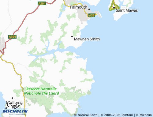 MICHELIN Flushing Manaccan map - ViaMichelin