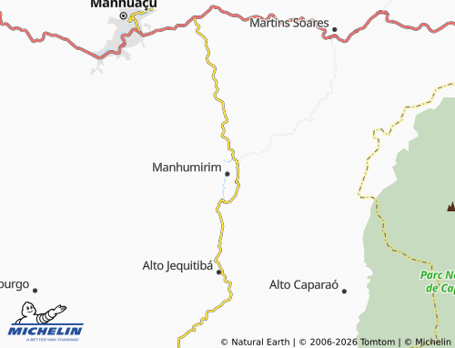 Mapa MICHELIN Manhumirim - ViaMichelin