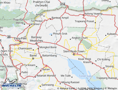 Mappa MICHELIN Kralanh - ViaMichelin