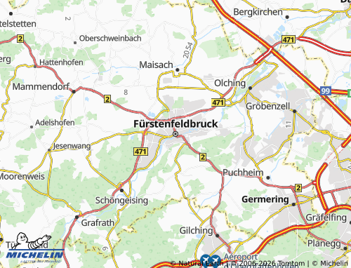 Mappa MICHELIN Fürstenfeldbruck - ViaMichelin
