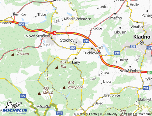 Kaart MICHELIN Lány - ViaMichelin