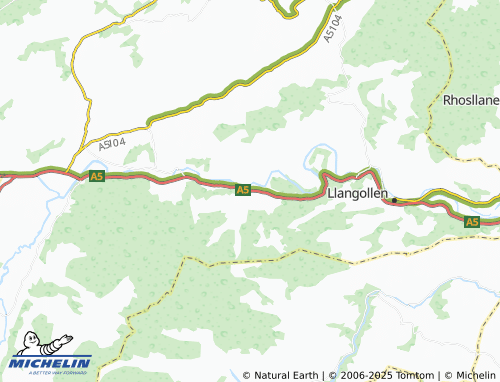 Mapa MICHELIN Glyndyfrdwy - ViaMichelin
