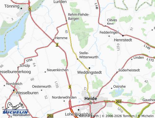 MICHELIN Stelle-Wittenwurth map - ViaMichelin