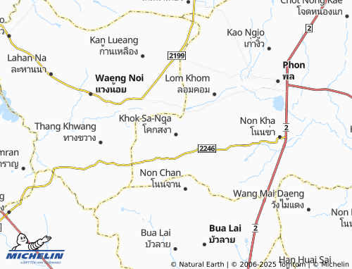 MICHELIN Khok Sa-nga map - ViaMichelin