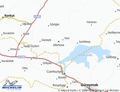 MICHELIN Merkez map - ViaMichelin