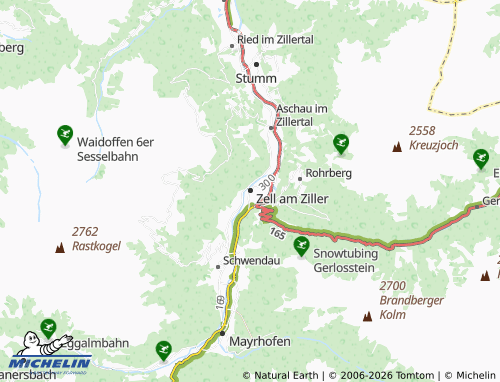 MICHELIN-Landkarte Zell am Ziller - ViaMichelin