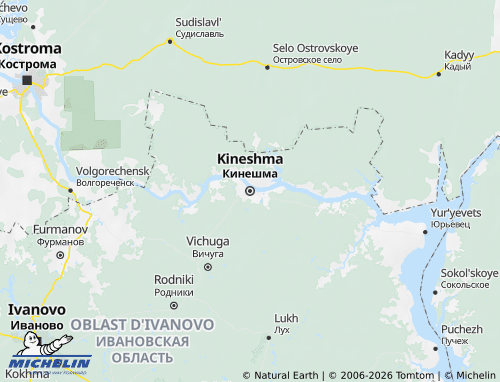 MICHELIN Kineshma map - ViaMichelin