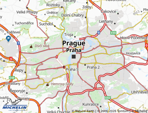 MICHELIN Prague 1 map - ViaMichelin