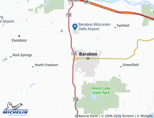 MICHELIN-Landkarte West Baraboo - ViaMichelin