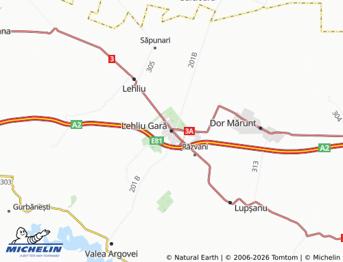 Mapa MICHELIN Lehliu Gară - ViaMichelin