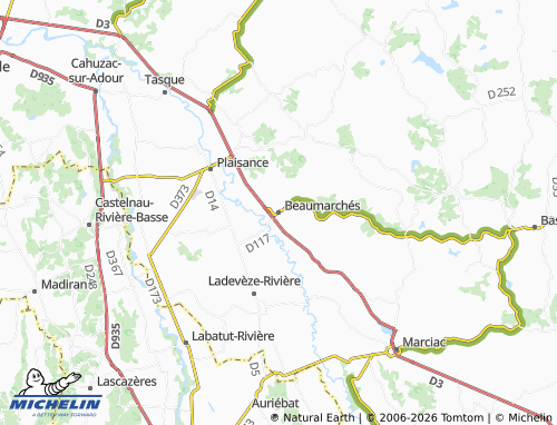 MICHELIN Beaumarchés map - ViaMichelin