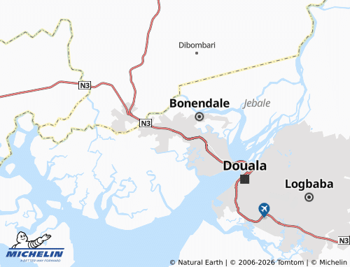 MICHELIN Ndobo map - ViaMichelin