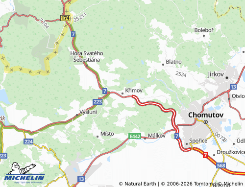 Mappa MICHELIN Křimov - ViaMichelin