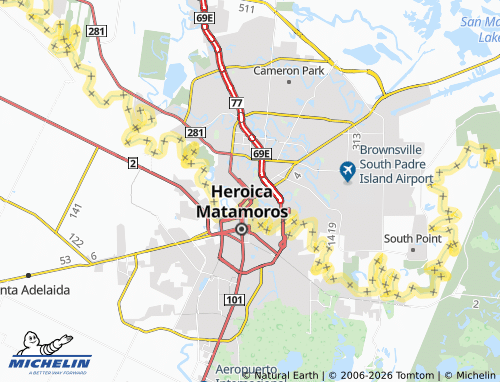 Mappa MICHELIN Brownsville - ViaMichelin