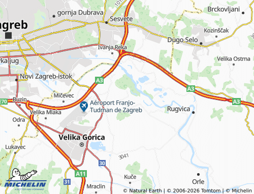 MICHELIN Lekneno map - ViaMichelin