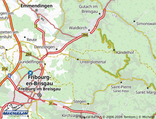 MICHELIN Unterglottertal map - ViaMichelin