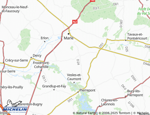 Carte MICHELIN Autremencourt - ViaMichelin