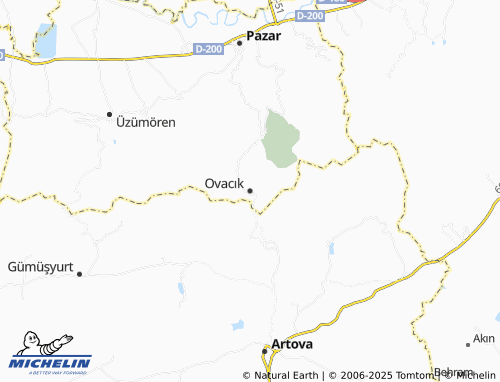 MICHELIN Ovacık map - ViaMichelin