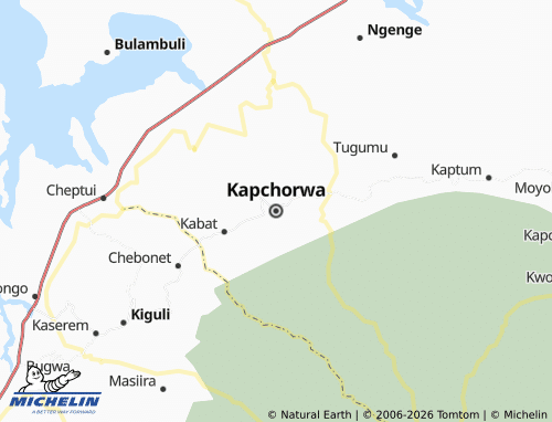 MICHELIN Kapchorwa map - ViaMichelin