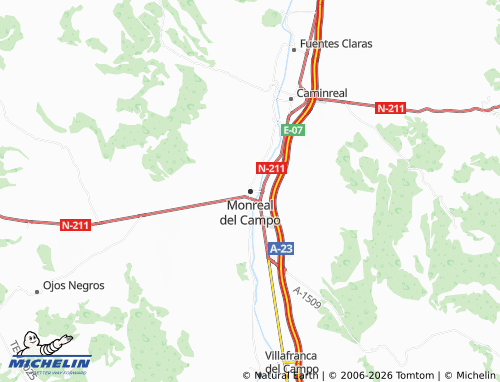 Mapa MICHELIN Monreal del Campo - ViaMichelin