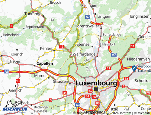 Mapa MICHELIN Bridel - ViaMichelin