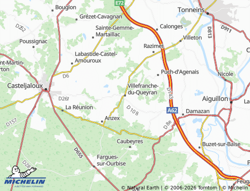 MICHELIN Villefranche-du-Queyran map - ViaMichelin