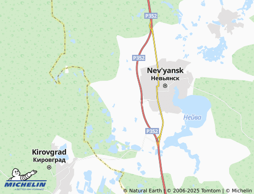MICHELIN Tsementnyy map - ViaMichelin