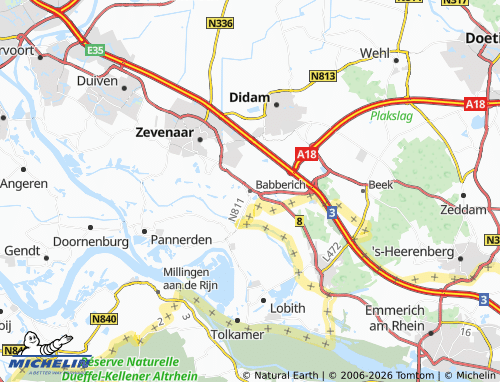Mappa MICHELIN Babberich - ViaMichelin