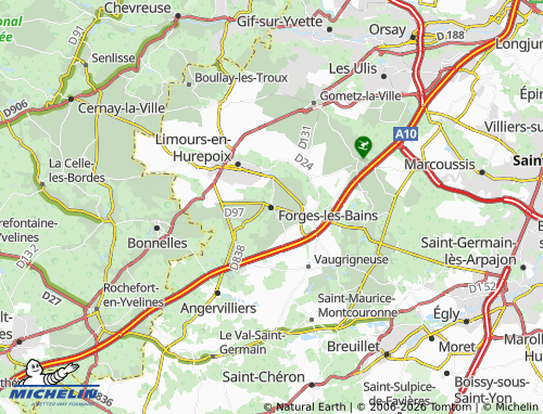 MICHELIN Forges-les-Bains map - ViaMichelin