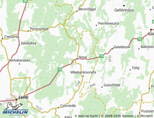 Mapa MICHELIN Nova - ViaMichelin