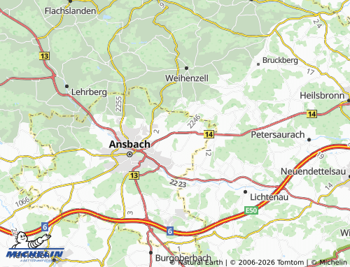 MICHELIN Obereichenbach map - ViaMichelin