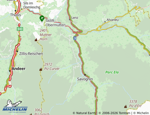 Carte MICHELIN Salouf - ViaMichelin